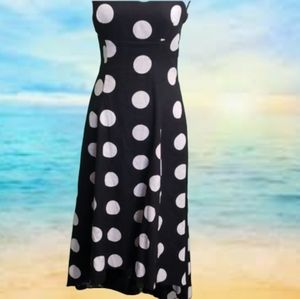 Jessica Simpson black white polka dot dress sz 6
